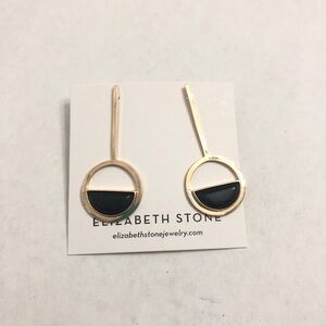Elizabeth Stone Moongazer Drop Earrings Gold - New